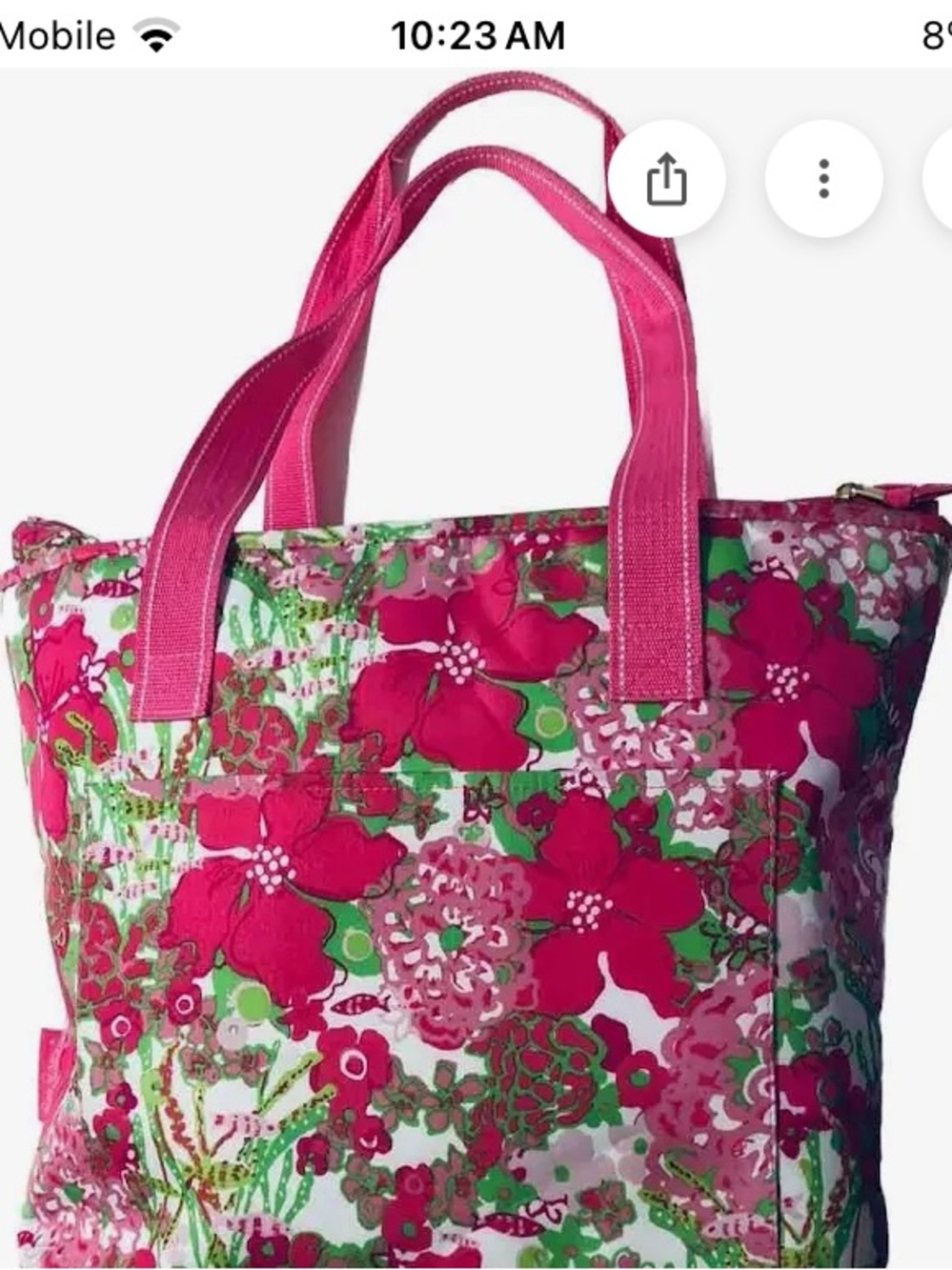 Lilly Pulitzer large Cooler Bag Zip close